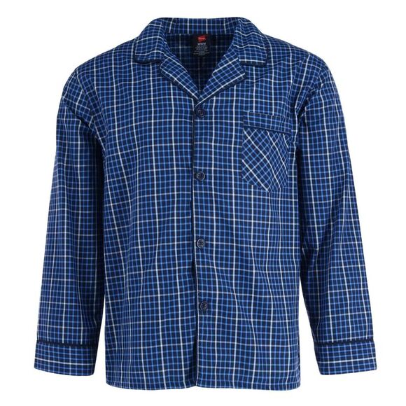 Hanes Men's Broadcloth Long Sleeve Pajama Set - Picture 2 of 4